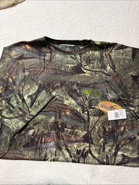 Men’s Camo Fishing Short-Sleeve Shirt - Olive Green